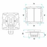 Interruptor Doble con Marco OSTE JNH007-W BLACK