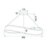 HÄNGANDE TAKLAMPA SWE068-CP 80cm GOLD