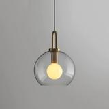 Hängande taklampa i glas, kula 25 cm APP630-1CP