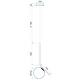 Taklampa Hängande Glasglob G107-1W Svart Vit