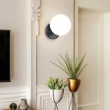 Vägglampa Vägglykta Glasglob APP949-1W Svart