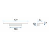 LED-vägglampa Guld 40 cm APP836-1W