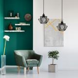 Taklampa Hängande APP941-1CP Set 36 cm Svart