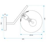 Vägglampa G099-1W Svart