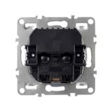 Ühekohaline maandusega pistikupesa + 2x USB-A OSTE JNH003-G White