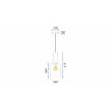 Glaspendellampa i tak med APP458-1CP Orange