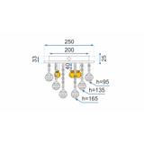 Kristall Taklampa Plafond APP404-C