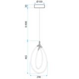 HÄNGLAMPA LED G017-CP GULD