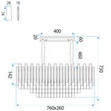 Kristall-pendellampa SWE105-CP GOLD