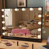 Spegel LED Hollywood Svart