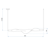 HÄNGLANDE LED TAKLAMPA APP1446-CP Svart