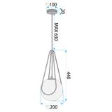 HÄNGENDE TAKLAMPA APP1792-1CP 20 cm Svart