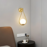 Vägglampa Klot Glas G094-1W Guld Vit