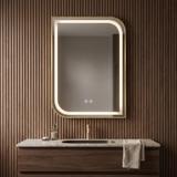 LED-VÄGGSPEGEL ZONE 80X60 GOLD BRUSH