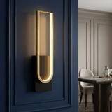 Vägglampa LED APP1782-W Borstad Guld/Svart