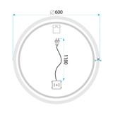 VÄGGSPEGEL LED BLUETOOTH FFJ 60 CM