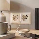 Marco doble para enchufes OSTE JNH014-2F Beige