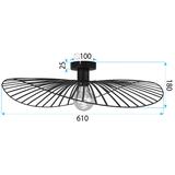 TAKLAMPA APP1843-1C SVART