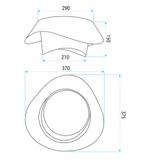 Taklampa LED APP1930-C 40cm WOOD