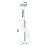HÄNGANDE LED-TAKLAMPA APP1550-CP GULD