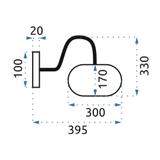 VÄGGLAMPA VÄGGLJUS CFZL-GY180802 PARMA