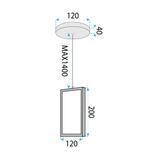 TAKLAMPA HÄNGANDE LED LHJ083-1CP SVART