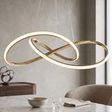 Taklampa Hängande Ring Modern LED + Fjärrkontroll APP394-CP Guld