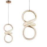 HÄNGANDE KRISTALLAMPA SPIRAL LED G070-CP Guld