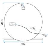 LED-VÄGGSPEGEL MED HYLLA 60 cm 102