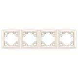 Quadruple socket frame OSTE JNH016-4F Beige