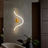 Vägglampa väggarmatur LED APP858-W Long Guld