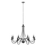 Rustik Takpendel Lampa APP648-8CP Svart