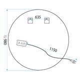 LED-väggspegel 100 cm BAS
