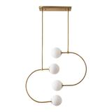Hänglampa Glas-Kulor APP639-4CP Guld