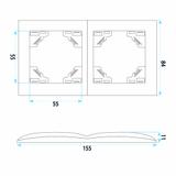 Marco doble para enchufes OSTE JNH014-2F White