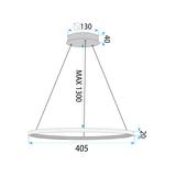 TAKLAMPA HÄNGANDE LHJ011-CP 40 cm Svart
