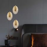 HÄNGANDE KRISTALLAMPA LED G088-1CP Guld