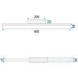 BADRUMSVÄGGLAMPA LED 40CM APP1848-1W GOLD