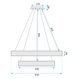 HÄNGLAMPA LED G046-2CP KROM
