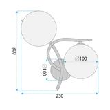 Vägglampa LED G132-2W Guld