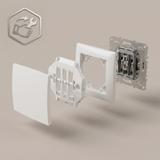 Single Switch with Frame OSTE JNH006-W WHITE