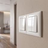 Marco doble para enchufes OSTE JNH014-2F White