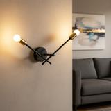 VÄGGLAMPA VÄGGLYKTA APP1119-2W Svart