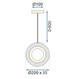 LAMPA HÄNGANDE KRISTALL LED G119-1CP Guld
