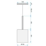 Taklampa Hängande med Glaslykta APP1703-1CP GREY C