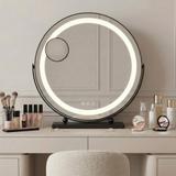 Spegel LED MAKE-UP Svart 40 cm