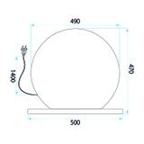LED-väggspegel HOLLYWOOD White 50 cm