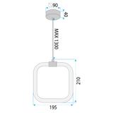 TAKLAMPA HÄNGANDE LED LHJ056-CP1 BORSTAD GULD