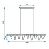 HÄNGLANDE LED TAKELAMPA APP1288-CP
