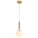 HÄNGLAMPA GLASKULA G108-1W GULD E27
